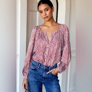 Emerson Fry Frances Blouse Shirt SMALL Button Down Long Sleeve Cotton NWT RARE